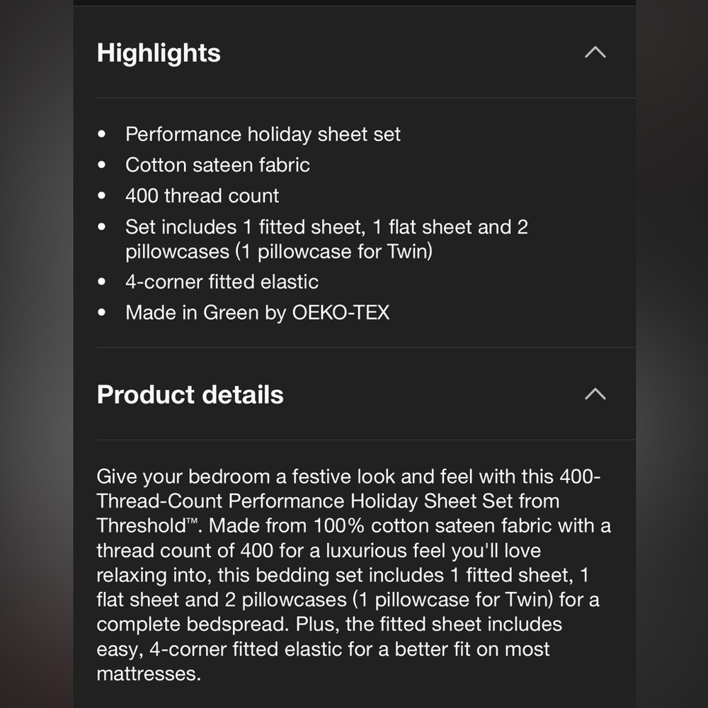 Threshold Light Gray Performance Sheet Set - Full - Picture 7 of 8